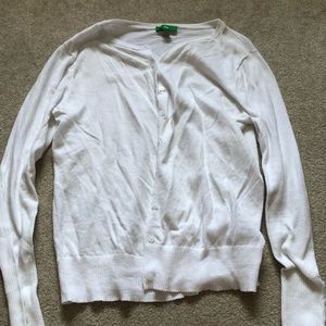 Womens medium white cardigan